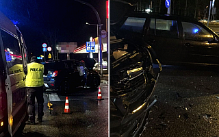 Dwa samochody zderzyły się na ul. Bałtyckiej w Olsztynie